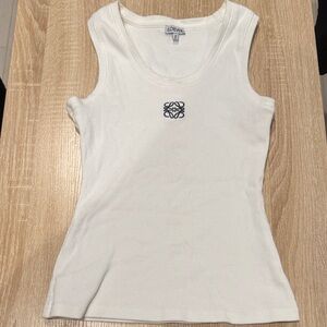 Loewe Cream Tank Top with Logo